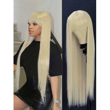 Straight Long Wig Solid Color Full Bangs Trendy Heat Resistance Synthetic Hair, Golden
Straight Long Wig Solid Color Full Bangs Trendy Heat Resistance Synthetic Hair, Golden