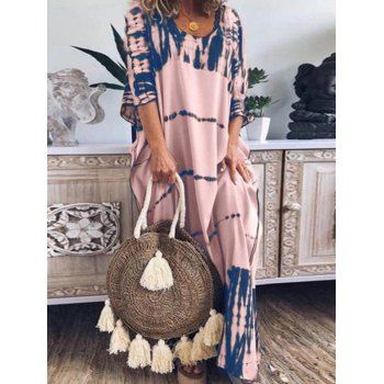 Tie Dye Print Maxi Dress Raglan Sleeve Oversized Straight Casual Long Dress, Light pink
Tie Dye Print Maxi Dress Raglan Sleeve Oversized Straight Casual Long Dress, Light pink