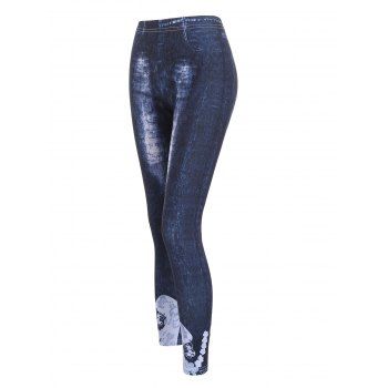 Skinny Jeggings Faux Denim 3D Print Elastic High Waisted Jeggings Casual Leggings, Deep blue
Skinny Jeggings Faux Denim 3D Print Elastic High Waisted Jeggings Casual Leggings, Deep blue
