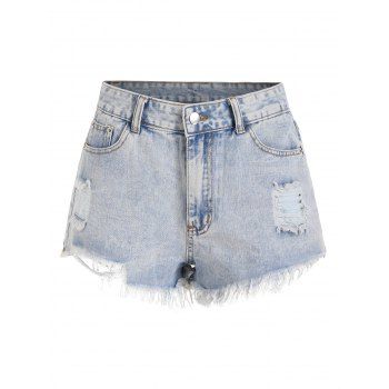 Light Wash Denim Shorts Ripped Jeans Frayed Hem Pockets Zipper Fly Casual Denim Shorts, Light blue
Light Wash Denim Shorts Ripped Jeans Frayed Hem Pockets Zipper Fly Casual Denim Shorts, Light blue