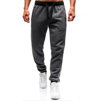 Striped Print Jogger Pants Drawstring Pockets Beam Feet Long Sports Pants, Dark gray
Striped Print Jogger Pants Drawstring Pockets Beam Feet Long Sports Pants, Dark gray