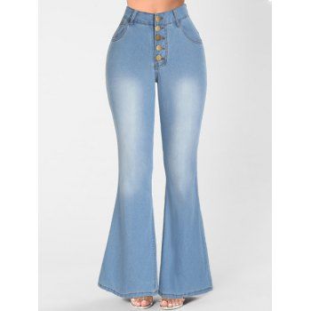 Button Fly Jeans Flare Jeans Light Wash Pockets Long Casual Denim Pants, Light blue
Button Fly Jeans Flare Jeans Light Wash Pockets Long Casual Denim Pants, Light blue