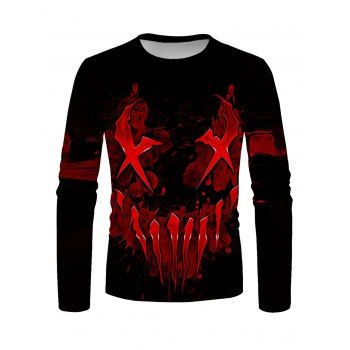 Halloween T Shirt Devil Smiling Face Flame Print Long Sleeve Casual Tee, Multicolor
Halloween T Shirt Devil Smiling Face Flame Print Long Sleeve Casual Tee, Multicolor