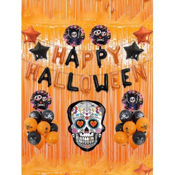 Halloween Party Decoration Hanging Letter Banner Star Skull Latex Balloons Set, Multicolor
Halloween Party Decoration Hanging Letter Banner Star Skull Latex Balloons Set, Multicolor