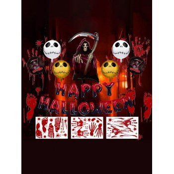 Halloween Party Decorations Hanging Letter Banner Grim Reaper Skull Balloons Blood Print Stickers Set, Multicolor
Halloween Party Decorations Hanging Letter Banner Grim Reaper Skull Balloons Blood Print Stickers Set, Multicolor