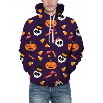Halloween Cartoon Pumpkin Skull Candy Print Hoodie Kangaroo Pocket Drawstring Hoodie, Multicolor
Halloween Cartoon Pumpkin Skull Candy Print Hoodie Kangaroo Pocket Drawstring Hoodie, Multicolor