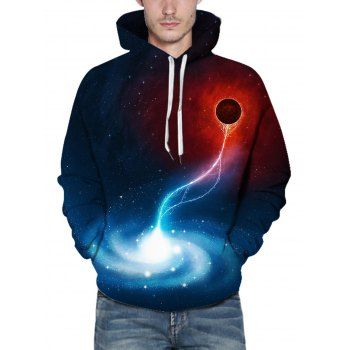 Galaxy Black Hole Print Hoodie Kangaroo Pocket Drawstring Casual Hoodie, Multicolor
Galaxy Black Hole Print Hoodie Kangaroo Pocket Drawstring Casual Hoodie, Multicolor
