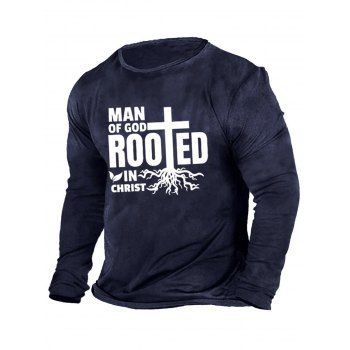 Slogan Letter Tree Root Print Graphic T-shirt Long Sleeve Round Neck Casual Tee, Cadetblue
Slogan Letter Tree Root Print Graphic T-shirt Long Sleeve Round Neck Casual Tee, Cadetblue