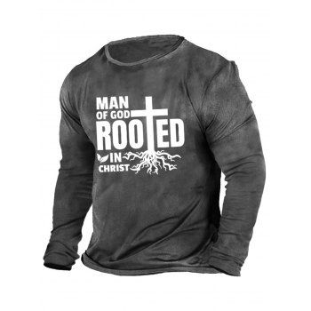 Slogan Letter Tree Root Print Graphic T-shirt Long Sleeve Round Neck Casual Tee, Gray
Slogan Letter Tree Root Print Graphic T-shirt Long Sleeve Round Neck Casual Tee, Gray