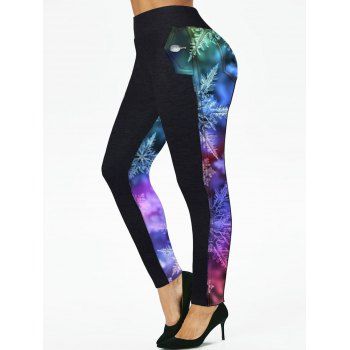 Plus Size Leggings Christmas Leggings Galaxy Snowflake Print High Waisted Skinny Long Leggings, Multicolor
Plus Size Leggings Christmas Leggings Galaxy Snowflake Print High Waisted Skinny Long Leggings, Multicolor