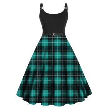 Christmas Dress Plus Size Dress Plaid Print High Waisted Twisted A Line Midi Dress, Green
Christmas Dress Plus Size Dress Plaid Print High Waisted Twisted A Line Midi Dress, Green