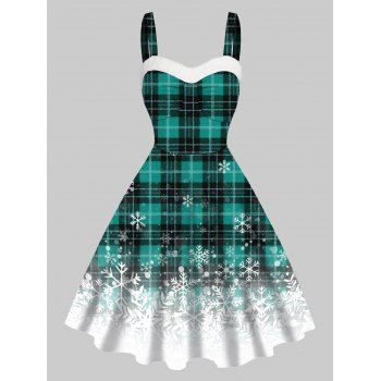 Christmas Dress Ombre Dress Snowflake Plaid Print High Waisted Faux Fur Strap A Line Mini Dress, Black
Christmas Dress Ombre Dress Snowflake Plaid Print High Waisted Faux Fur Strap A Line Mini Dress, Black