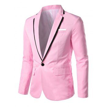 Two Tone Color BlazerPatch Design Padded Mock Pocket Lapel Long Sleeve Blazer, Light pink
Two Tone Color BlazerPatch Design Padded Mock Pocket Lapel Long Sleeve Blazer, Light pink