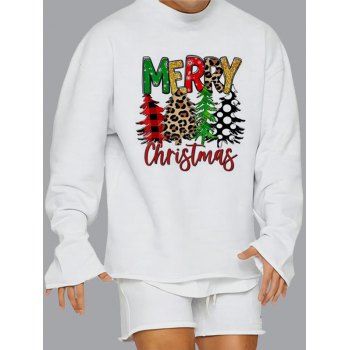 Merry Christmas Tree Graphic Print Sweatshirt Frayed Hem Drop Shoulder Sweatshirt, White
Merry Christmas Tree Graphic Print Sweatshirt Frayed Hem Drop Shoulder Sweatshirt, White
