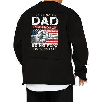 American Flag Letter Slogan Print Graphic Sweatshirt Drop Shoulder Frayed Hem Sweatshirt, Black
American Flag Letter Slogan Print Graphic Sweatshirt Drop Shoulder Frayed Hem Sweatshirt, Black