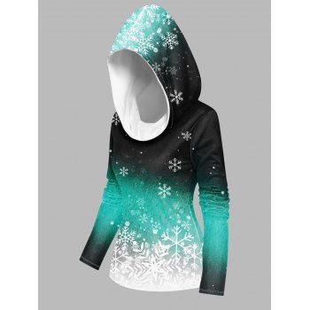 Ombre Hoodie Christmas Hoodie Snowflake Pattern Long Sleeve Sweatshirt With Hood, Black
Ombre Hoodie Christmas Hoodie Snowflake Pattern Long Sleeve Sweatshirt With Hood, Black