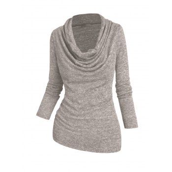Heather Sweater Pullover Sweater Cowl Neck Draped Long Sleeve Casual Sweater, Light coffee
Heather Sweater Pullover Sweater Cowl Neck Draped Long Sleeve Casual Sweater, Light coffee