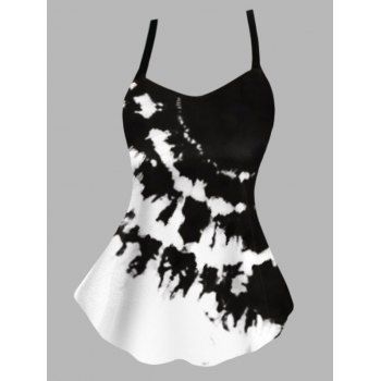 Modest Tankini Swimsuit Printed Floral Pattern Padded Cut Out Straps Summer Beach Swimwear, Black
Modest Tankini Swimsuit Printed Floral Pattern Padded Cut Out Straps Summer Beach Swimwear, Black