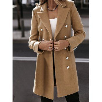 Plain Color Coat Mock Button Lapel Collar Open Front Full Sleeve Longline Coat, Multicolor
Plain Color Coat Mock Button Lapel Collar Open Front Full Sleeve Longline Coat, Multicolor