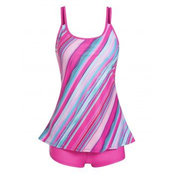 Tummy Control Tankini Swimsuit Colorful Stripe Print Tankini Swimsuit Adjustable Straps Boyley Bathing Suit, Red
Tummy Control Tankini Swimsuit Colorful Stripe Print Tankini Swimsuit Adjustable Straps Boyley Bathing Suit, Red