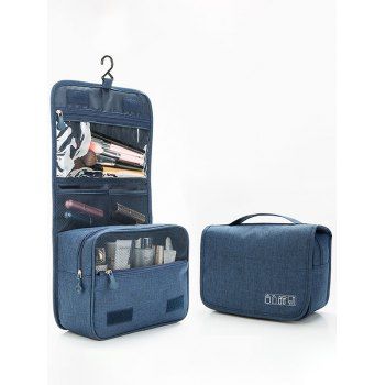 

Portable Waterproof Travel Hanging Toiletry Makeup Tools Bag, Blue