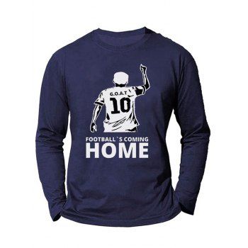 Letter Player Print T Shirt Graphic T Shirt Round Neck Long Sleeve Casual Tee, Blue
Letter Player Print T Shirt Graphic T Shirt Round Neck Long Sleeve Casual Tee, Blue