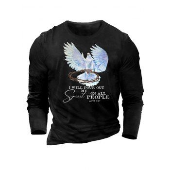 Pigeon Slogan Letter Print Graphic Tee Long Sleeve Casual Round Neck T-shirt, Black
Pigeon Slogan Letter Print Graphic Tee Long Sleeve Casual Round Neck T-shirt, Black