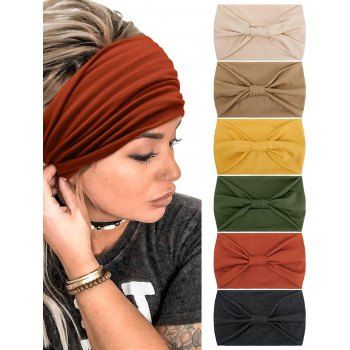 6 Pcs Plain Color Twisted Wide Sports Headbands Elastic Yoga Headbands, Multicolor d
6 Pcs Plain Color Twisted Wide Sports Headbands Elastic Yoga Headbands, Multicolor d