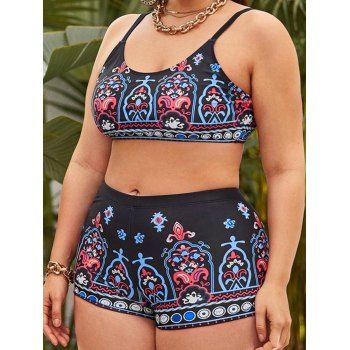 Plus Size Tankini Swimsuit Printed Swimwear Padded Strap Boyshorts Bathing Suit, Multicolor a
Plus Size Tankini Swimsuit Printed Swimwear Padded Strap Boyshorts Bathing Suit, Multicolor a
