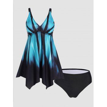 Modest Tankini Swimsuit Printed Swimwear Padded Starp Plunging Neck Bathing Suit, Blue
Modest Tankini Swimsuit Printed Swimwear Padded Starp Plunging Neck Bathing Suit, Blue