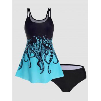 Octopus Print Tummy Control Tankini Swimsuit Padded Adjustable Straps Tankini Two Piece Swimwear Bathing Suit, Blue
Octopus Print Tummy Control Tankini Swimsuit Padded Adjustable Straps Tankini Two Piece Swimwear Bathing Suit, Blue