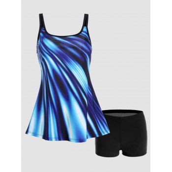 Dazzling Lights Print Tummy Control Tankini Swimsuit Padded Adjustable Straps Tankini Two Piece Swimwear Boyshorts Bathing Suit, Deep blue
Dazzling Lights Print Tummy Control Tankini Swimsuit Padded Adjustable Straps Tankini Two Piece Swimwear Boyshorts Bathing Suit, Deep blue