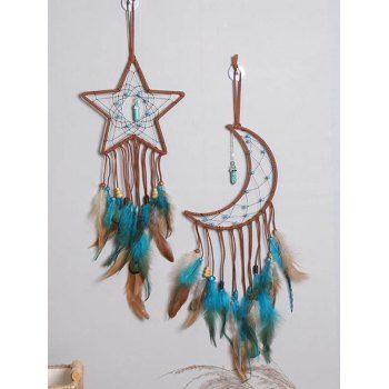2Pcs Moon Star Shape Feathers Tassel Home Decor Hanging Dreamcatchers, Multicolor
2Pcs Moon Star Shape Feathers Tassel Home Decor Hanging Dreamcatchers, Multicolor