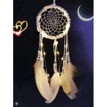 Home Decor Feather Beads Light Strings Round Shape Hanging Dreamcatcher, Multicolor
Home Decor Feather Beads Light Strings Round Shape Hanging Dreamcatcher, Multicolor