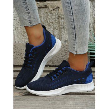 Breathable Contrasting Lace Up Casual Shoes, Deep blue
Breathable Contrasting Lace Up Casual Shoes, Deep blue