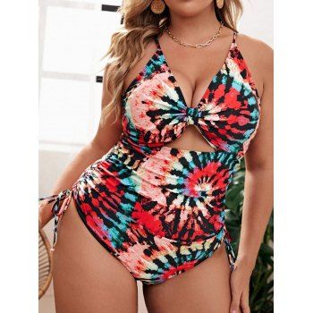 Plus Size Colorful Tie Dye Print One-piece Swimsuit Crossover Cut Out Monokini Swimwear, Multicolor
Plus Size Colorful Tie Dye Print One-piece Swimsuit Crossover Cut Out Monokini Swimwear, Multicolor