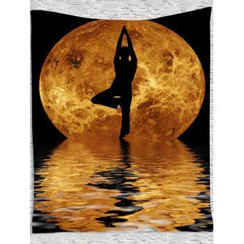 

Moon Characters Print Tapestry Hanging Wall Home Decor, Deep yellow