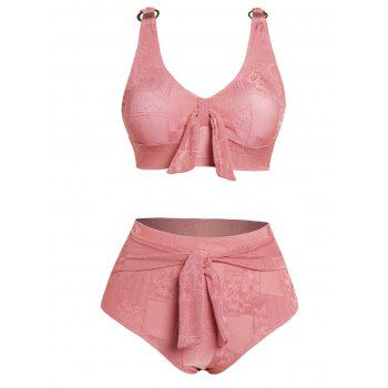 Vacation Bikini Swimsuit Plain Color Geometric Pattern Bowknot Swimwear Padded Tummy Control Bathing Suit, Light pink
Vacation Bikini Swimsuit Plain Color Geometric Pattern Bowknot Swimwear Padded Tummy Control Bathing Suit, Light pink