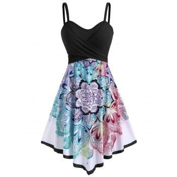 Summer Bohemian Contrast Flower Crossover Sleeveless Empire Waist Midi Dress, Black
Summer Bohemian Contrast Flower Crossover Sleeveless Empire Waist Midi Dress, Black