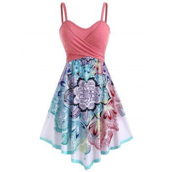 Summer Bohemian Contrast Flower Crossover Sleeveless Empire Waist Midi Dress, Light pink
Summer Bohemian Contrast Flower Crossover Sleeveless Empire Waist Midi Dress, Light pink