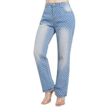 Allover Distressed Jeans Straight Zipper Fly Pockets Light Wash Long Denim Pants, Light blue
Allover Distressed Jeans Straight Zipper Fly Pockets Light Wash Long Denim Pants, Light blue