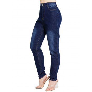 Dark Wash Skinny Jeans Zipper Fly Pockets High Waisted Long Denim Pants, Deep blue
Dark Wash Skinny Jeans Zipper Fly Pockets High Waisted Long Denim Pants, Deep blue