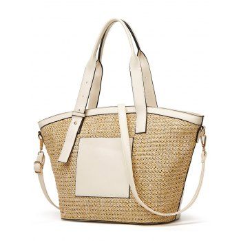 Colorblock Zipper High Capacity Adjustable Shoulder Strap Bag, Light coffee 
Colorblock Zipper High Capacity Adjustable Shoulder Strap Bag, Light coffee