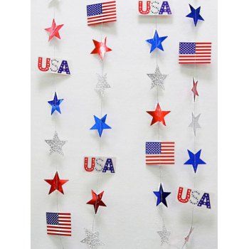 American Flag Star Letter Patry Home Decor, Blue