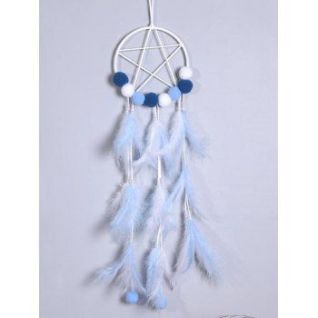 Fresh Style Dream Catcher Hollow Out Star Ball Embellishment Faux Feather Home Decor, Light blue
Fresh Style Dream Catcher Hollow Out Star Ball Embellishment Faux Feather Home Decor, Light blue