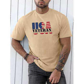 Letter American Flag Print T Shirt Star Striped Round Neck Short Sleeve Patriotic Tee, Light coffee
Letter American Flag Print T Shirt Star Striped Round Neck Short Sleeve Patriotic Tee, Light coffee