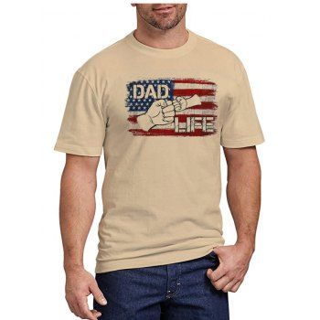 American Flag Letter Pattern T Shirt Short Sleeve Round Neck Patriotic Tee, Light coffee
American Flag Letter Pattern T Shirt Short Sleeve Round Neck Patriotic Tee, Light coffee