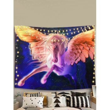 

Unicorn Wings Print Tapestry Hanging Wall Trendy Home Decor, Multicolor