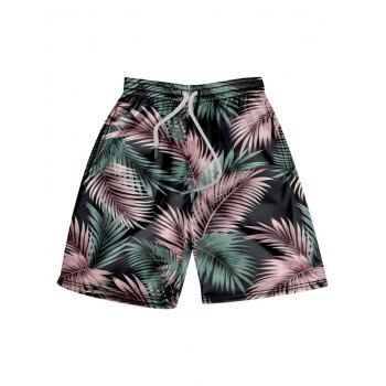 Tropical Leaf Print Board Shorts Elastic Waist Casual Vacation Beach Shorts, Multicolor
Tropical Leaf Print Board Shorts Elastic Waist Casual Vacation Beach Shorts, Multicolor