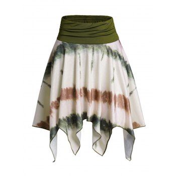 Tie Dye Print Asymmetric Mini Skirt Colorblock Irregular Hem Handkerchief Skirt, Multicolor
Tie Dye Print Asymmetric Mini Skirt Colorblock Irregular Hem Handkerchief Skirt, Multicolor